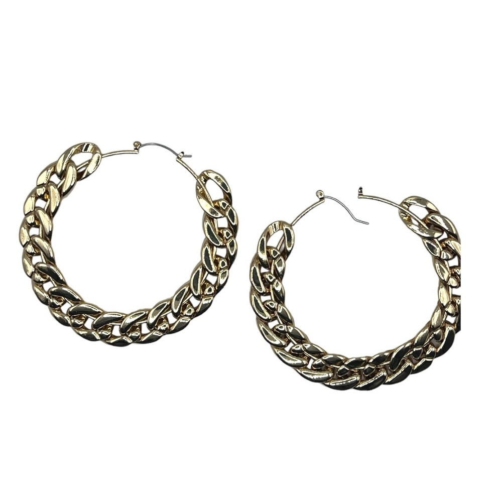 INC Gold rope hoops